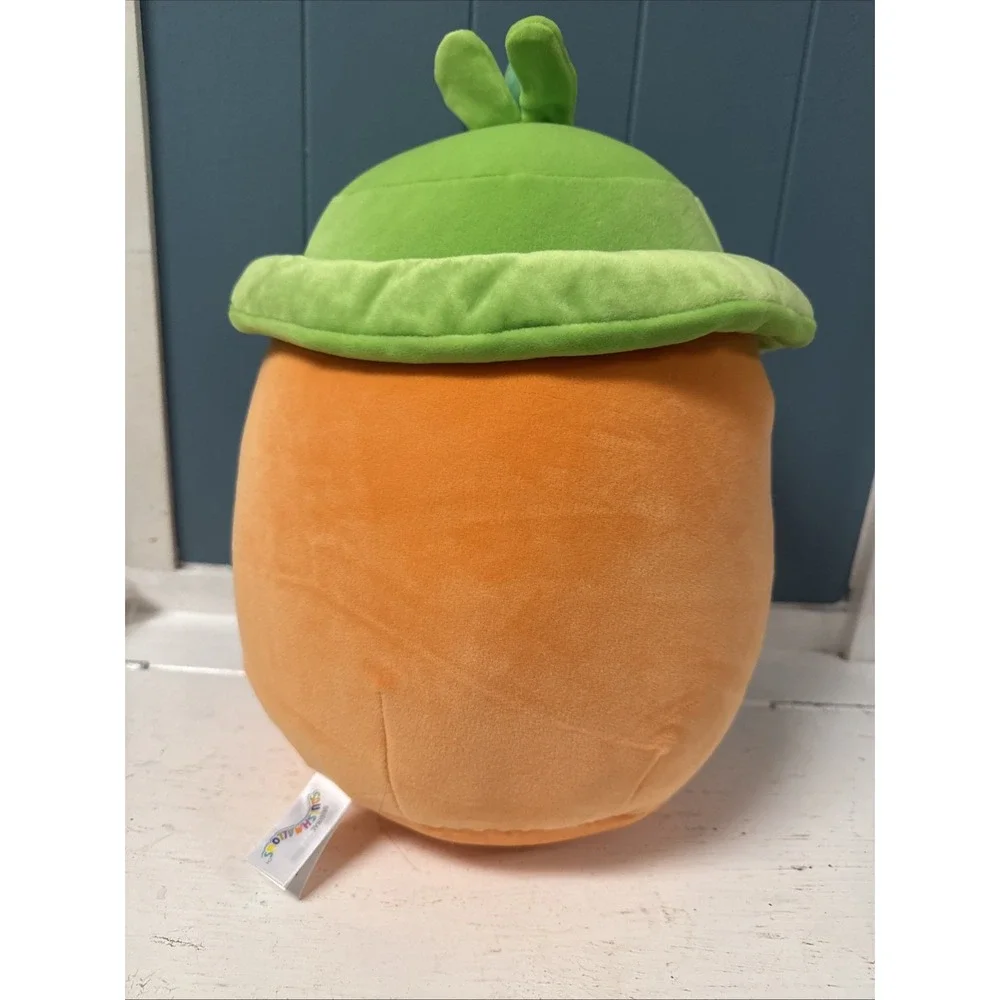 Squishmallow Easter 2025 Caroleena the Carrot Wearing a Bucket Hat NEW 12‎ inch